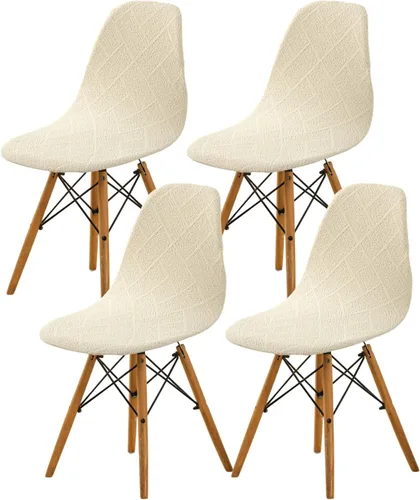 Vista 12 de HAOYONG Fundas para silla de comedor modernas de mediados de siglo, funda estampada para silla sin brazos, fundas elásticas para cocina, oficina