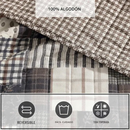 Vista 7 de Eddie Bauer - Juego de edredón twin, ropa de cama de algodón naturalmente suave con una sensación ligera para comodidad durante todo el año Marrón