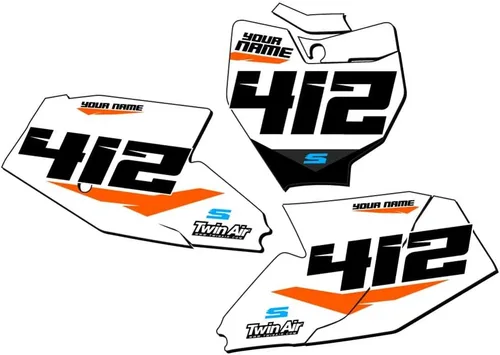 Vista 6 de 1998-2001 SX 65 SG64 Custom MX matrículas Senge Graphics Kit compatible con KTM
