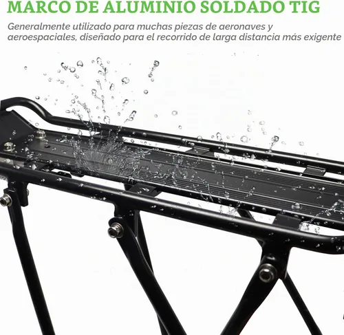 Vista 7 de Portaequipajes para bicicleta con red de carga elástica y logotipo reflectante, universal, ajustable, para bicicletas, equipaje, turismo, capacidad