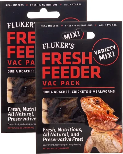 Vista 12 de Fluker's Fresh Feeder Vac Pack Grillos, totalmente naturales y sin conservantes, ideal para reptiles, pájaros o animales pequeños, 0.7 onzas