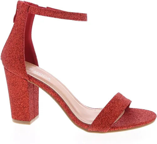 Vista 15 de TOP MODA Hannah-1 - Sandalias de tacón alto con tira en el tobillo elegantes, suela antideslizante, para boda, fiesta, baile de graduación Beige