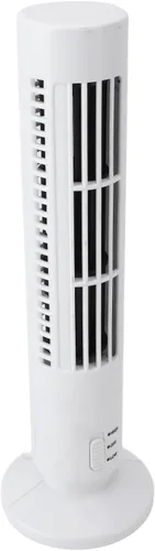 Vista 4 de Mini Tower Fan, Bladeless Desktop USB Fan Quiet Cooling with 2 Speeds for Office Bedroom (White)