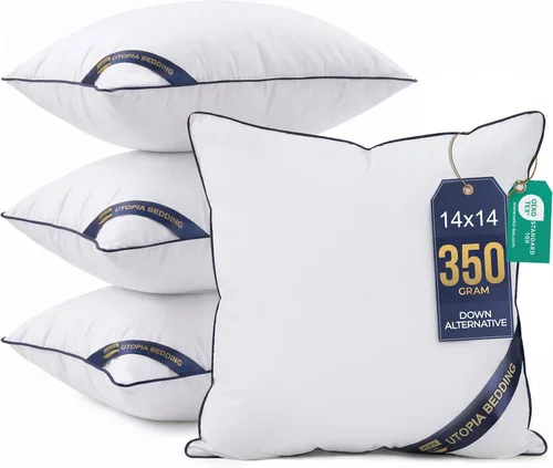 Vista 18 de Utopia Bedding - Relleno de almohadas decorativas (paquete de 2, color blanco), almohadas para sofá, cama y sofá de 12 x 12 pulgadas, relleno