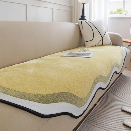 Vista 8 de vctops Funda de sofá de lujo en degradé, antideslizante, de felpilla, súper suave, protector de muebles, para sala de estar y dormitorio