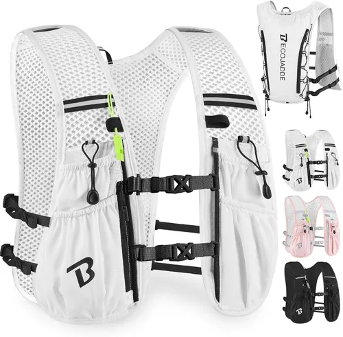 Vista 11 de BECOJADDE Chaleco de Hidratación Mochila para Correr para Hombres Mujeres, Mochila de Hidratación Ligera de 5L para Correr, Chaleco de Hidratación