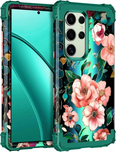Vista 57 de Casetego Funda para Galaxy A16 5G, que brilla en la oscuridad, tres capas, resistente, a prueba de golpes, protección completa, policarbonato duro
