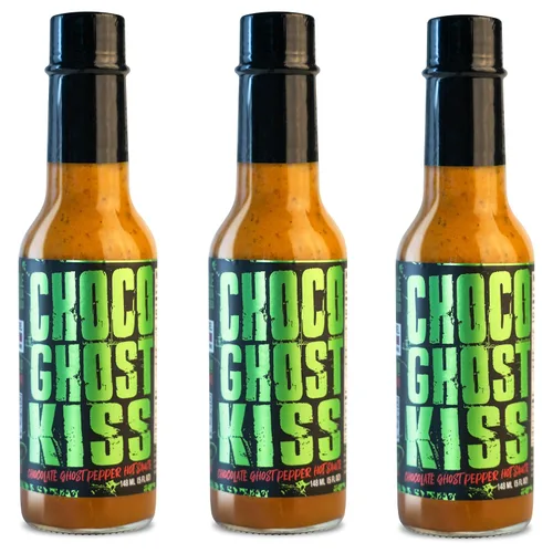 Vista 13 de Hot Sauce Chile Lengua de Fuego (paquete de 1, anillo de fuego) - Salsa ultra caliente de Carolina Reaper con miel, ron, eneldo y ajo