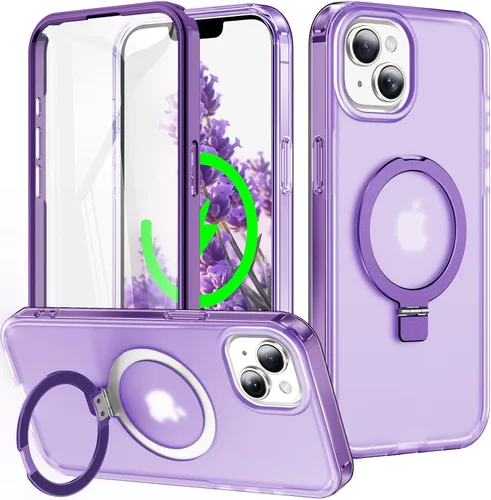 Vista 51 de Funda de cuerpo completo a prueba de golpes para iPhone 13 Pro con soporte magnético invisible [compatible con MagSafe] protector de pantalla