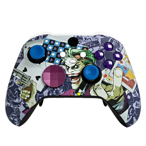 Vista 8 de Xbox Elite Series 2 Custom Soft Touch Controller - Soft Touch Feel, Added Grip, Cool Blue Color - Compatible with Xbox One, Series X, Series S
