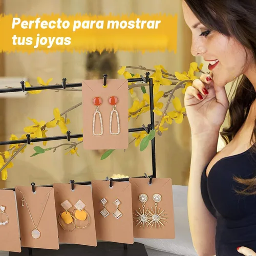 Vista 5 de ovsor 350 tarjetas de exhibición de aretes, cartulina gruesa resistente