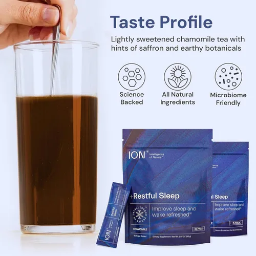 Vista 6 de ION* Intelligence of Nature Ashwagandha - Mezcla de bebida en polvo Ashwagandha Calm Sleep Aid para una noche reparadora con magnesio y L teanina