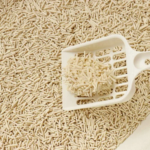 Vista 3 de Arena de soja natural, arena para gatos de tofu, aglutinante, desechable, ultra absorbente y de secado rápido, cero polvo, bajo seguimiento, sin