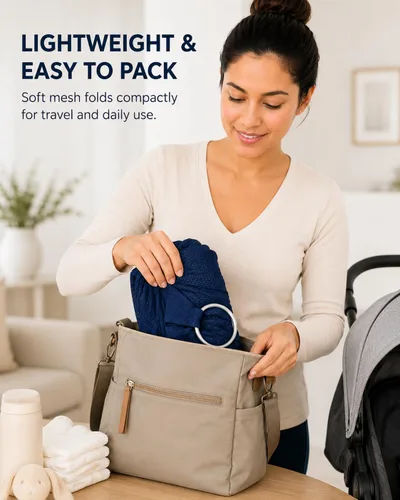 Vista 5 de Bandolera ajustable con anillo de aluminio para transportar bebés, Talla única, Azul