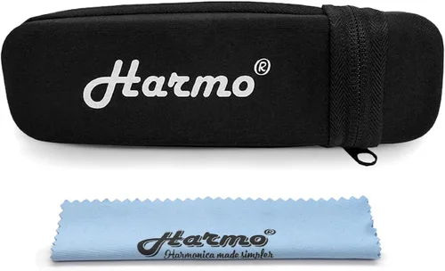 Vista 9 de Harmo nica Case Chromatic Harmonica - Funda negra con cremallera (10 agujeros diatónicos)