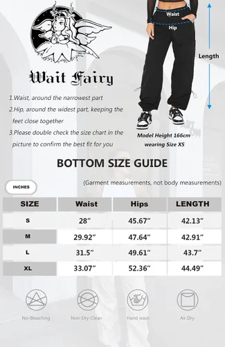 Vista 7 de Waitfairy Pantalones de paracaídas para mujer, pantalones cargo holgados con bolsillos