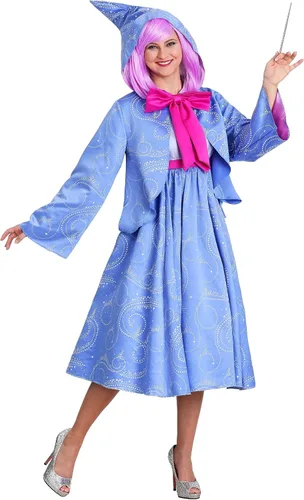 Vista 3 de Disney - Disfraz de hada madrina de Cenicienta para mujer, talla XL