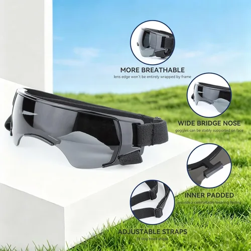 Vista 3 de ENJOYING Lentes de sol para perros de razas pequeñas, antirayos UV para perros pequeños, resistentes al viento, protección de ojos de perro