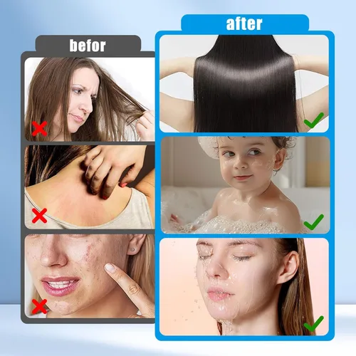 Vista 7 de Paquete de 4 filtros de ducha de 22 etapas, filtro de ducha universal que elimina metales pesados, compatible con diseños similares