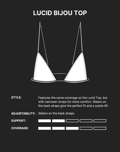 Vista 3 de Bikini Lucid Bijou Top para mujer