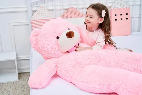 Vista 6 de IKASA - Oso de peluche gigante, animales de juguete (Rosa, 39 pulgadas)