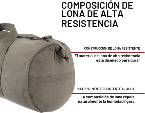 Vista 6 de Rothco Bolsa de Lona de Servicio Pesado para el Hombro Tipo Duffle - Bolsa Resistente de Equipo de Gimnasio y Viaje Gris carbón