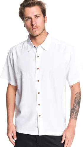 Vista 4 de Quiksilver Camisa con cuello floral de 4 botones para hombre