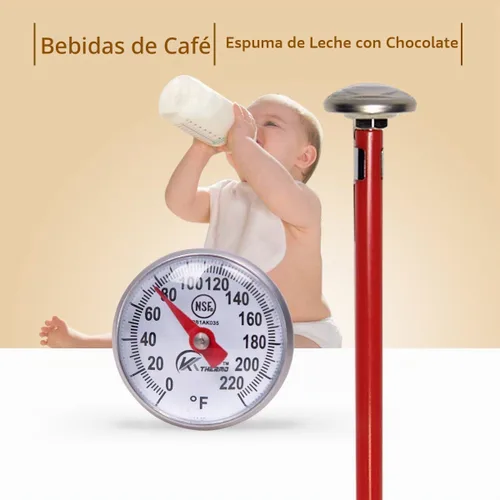 Vista 4 de Termómetro de Dial de 1 Pulgada de Lectura Instantánea, Mejor para Bebidas de Café, Espuma de Leche con Chocolate