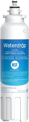 Vista 13 de Waterdrop LT800P Filtro de agua para refrigerador, NSF 401&53&42, compatible con LG LT800P, ADQ73613401, Kenmore 9490, 46-9490, 469490, ADQ73613402