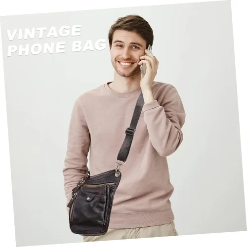 Vista 8 de BESPORTBLE 1 bolsa de pierna para hombre, bolsa deportiva para teléfono, bolsa para teléfono vintage, riñonera para hombre, funda de cuero