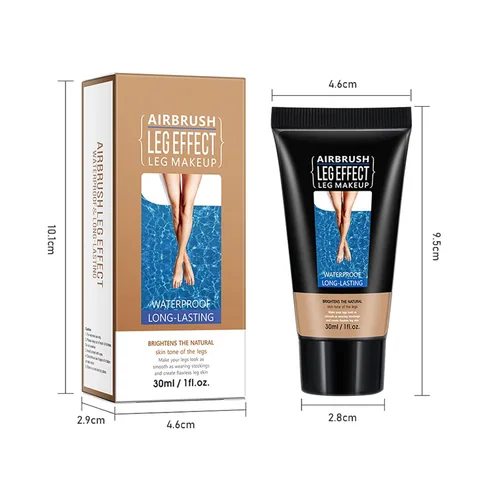 Vista 8 de Maquillaje de piernas impermeable sin transferencia, maquillaje para cubrir venas de piernas, loción de maquillaje corrector corporal de larga
