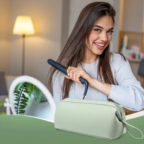 Vista 14 de Bolsa de viaje para herramientas para el cabello, compatible con Dyson Shark Flexstyle portátil, funda para secador de pelo, alisadores, rizadores