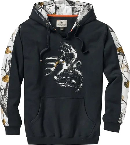 Vista 8 de Legendary Whitetails Sudadera con capucha de camuflaje para hombre Camuflaje de nieve de carbón