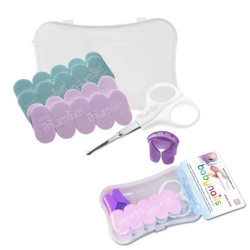 Vista 2 de Baby Nails™ - La lima de uñas para bebé portátil I Paquete mixto con tijeras