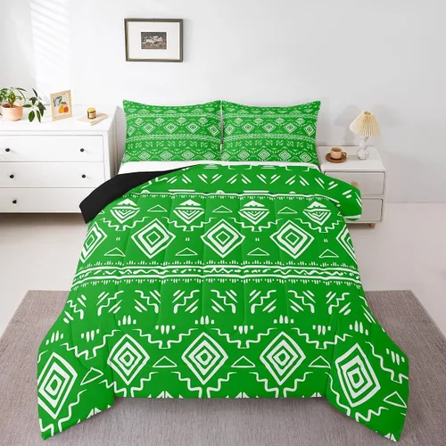 Vista 10 de Erosebridal Southwestern - Juego de edredón tamaño individual, diseño étnico étnico, geométrico, bohemio, azteca, para niños, adolescentes, adultos