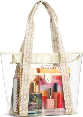 Vista 7 de Handy Laundry Clear Bag for Stadium Events - Large Transparent Tote - Clear Purse for Women, Work, Beach & Shopping