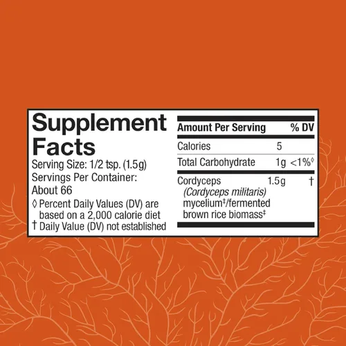 Vista 2 de Host Defense Cordyceps Powder - Suplemento de apoyo inmunológico y energético - Suplemento de salud renal con hongos Cordyceps - Suplemento de apoyo