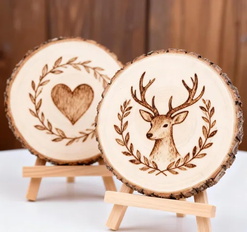 Vista 4 de ilauke - 6 rebanadas de madera para centros de mesa, círculos de madera de 7 a 8 pulgadas para manualidades