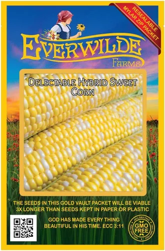 Vista 4 de Everwilde Farms - Semillas de maíz dulce híbridas de 1 onza - Gold Vault Bulk