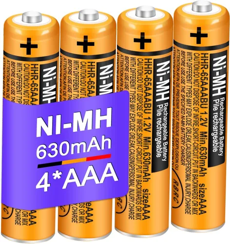 Vista 10 de Batería recargable 300mah 1.2V del AAA de NI-MH para los teléfonos