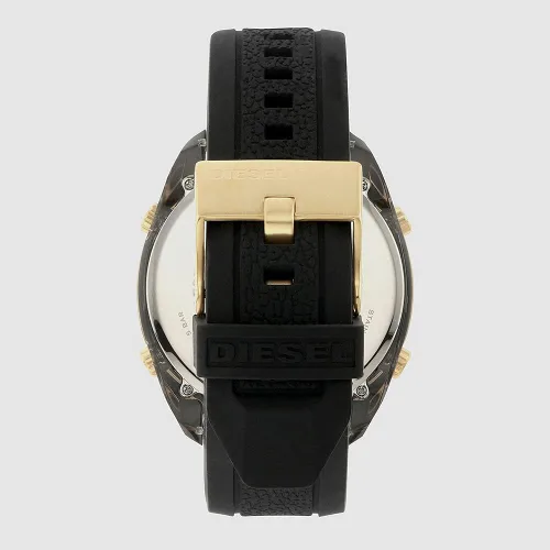 Vista 16 de Diesel Crusher Digital para hombre tamaño de caja de 1811in reloj de nailon dorado correa Oro Correa