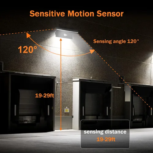 Vista 5 de Paquete de 2 luces solares de pared para exteriores, sensor de movimiento, impermeable, del anochecer al amanecer, lámpara solar de montaje en Negro