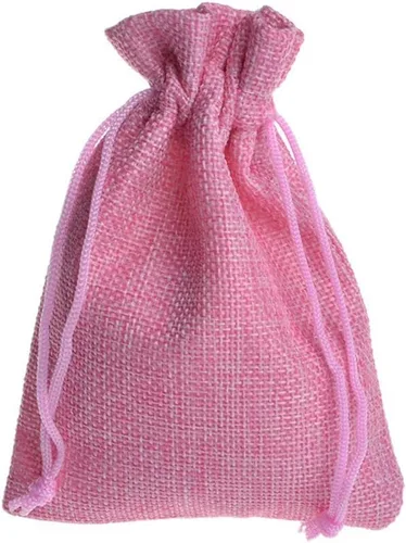 Vista 12 de Tvoip Paquete de 30 bolsas de arpillera con cordón, bolsas de regalo para bodas, fiestas y manualidades (morado claro, 4 x 5.5 pulgadas)