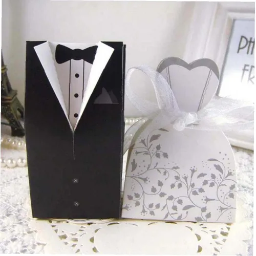 Vista 3 de 100 bolsas de regalo de boda para novios, suministros de fiesta