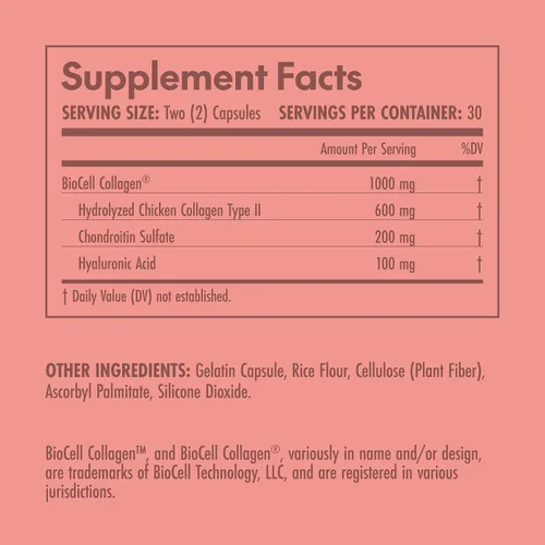 Vista 3 de Olympian Labs Biocell Collagen mejora la hidratación de la piel, reduce las líneas finas y arrugas, apoya la comodidad y la movilidad