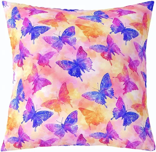 Vista 17 de Pack of 1 Daisy Florals Throw Pillow Cover,Cartoon Wildflowers Square Cushion Case Set Retro Country Style Decor Throw Porch Pillow Cases for Living