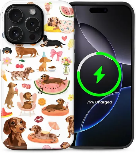 Vista 33 de Funda Compatible con iPhone 13/14 [Compatible con MagSafe] Protección de Doble Capa de Cáscara Dura Híbrida, Funda Magnética Protectora a Prueba