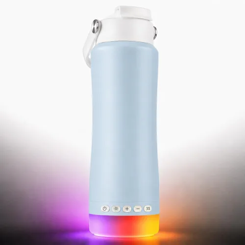 Vista 11 de Stainless Steel Water Bottle with Camping Lantern & Night Light