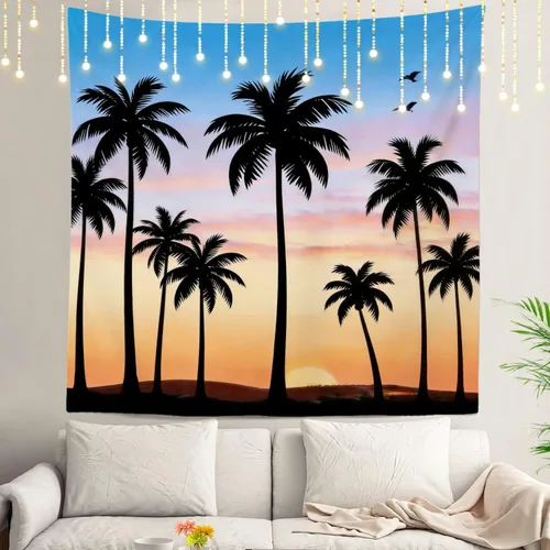 Vista 66 de Shrahala Modern Abstract Artwork Wall Tapestry, Orange Black Beige Wall Hanging Large Tapestry Decoration Polyester Fiber White Hem Around for Dorm