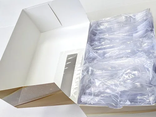 Vista 4 de Juego de cubiertos desechables transparentes resistentes de 360 piezas: 180 tenedores, 120 cucharas, 60 cuchillos, cubiertos de plástico sin BPA
